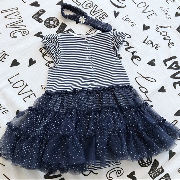 ⛔️SOLD ⛔️Little Me Daisy Dress w/Matching Headband - Picture 3 of 8